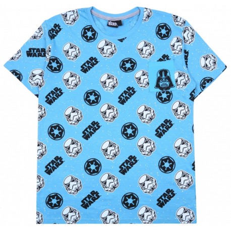 Błękitny,męski t-shirt,koszulka Star Wars