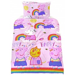 Childrens' Pink Peppa Pig Bedding Set