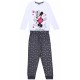 Weiß-graues Mädchen-Pyjama mit langen Ärmeln Minnie Mouse Disney