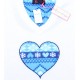White/Blue Soft &amp; Warm V-neck Long Sleeved Pyjama Set For Ladies LOVE TO LOUNGE