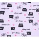 Pañuelo de cuello para niñas, color rosa con gatos