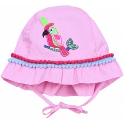 Sombrero para niñas, atado, color rosa pálido