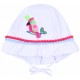 Sombrero para niñas, atado, color blanco