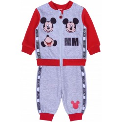 Czerwono-szary niemowlęcy dres MICKEY Disney
