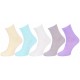 Chaussettes longues lisses colorées femme - 5 paires
