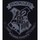 Czarny, damski t-shirt z krótkim rękawkiem, nadruk z logiem Hogwartu