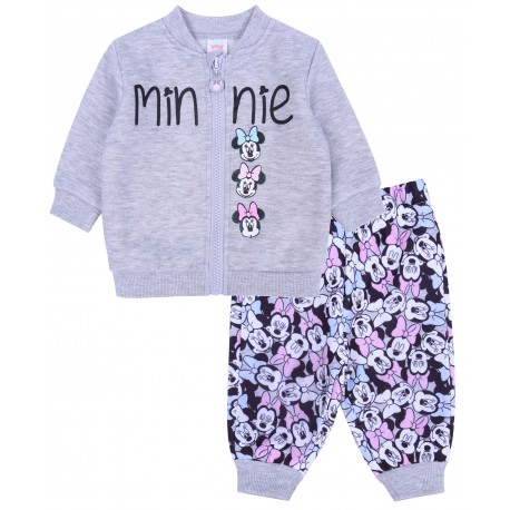 Infants Grey Tracksuit With Long Sleeves Minnie Mouse DISNEY