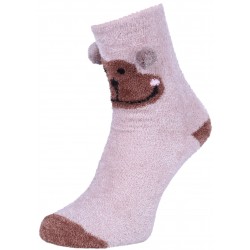 1 x Women Teenager Fluffy Warm Brown Long Socks