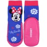 Niebiesko-różowe, dziewczęce, ciepłe skarpety z antypoślizgową podeszwą Myszka Minnie Disney