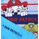 Szara koszulka w kolorowe paski + niebieskie majtki Psi Patrol