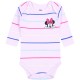 Pinkes Baby-Body mit bunten Streifen Minnie Mouse