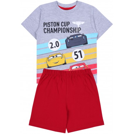 Pyjama deux pièces pour garçon à motif de Cars Disney grise/rouge