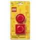 Ensemble de deux aimants en forme de blocs de couleur rouge LEGO