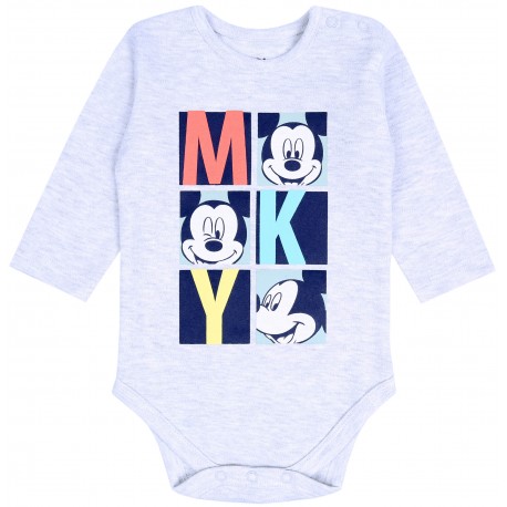 Infants' Grey Body Long Sleeves Mickey Mouse DISNEY