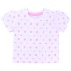 Ensemble de deux t-shirts pour bébé: une blanche à pois roses, et une rose avec une impression d&#039;un ananas