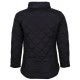 Girls Slippery Quilted Black Jacket
