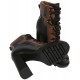 Stivali con tacco alto di colore nero-marrone VICES