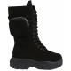Black Eco-Suede High Boots With A Pocket