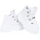 Białe, wiązane sneakersy do kostki, z ekoskóry VICES