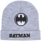 Jasnoszara, ciepła czapka z naszywką logo BATMANA