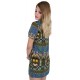 ASOS Kolorowa sukienka mini szyfon - wzór aztek