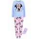 Ciepła, niebiesko-różowa piżama damska + skarpetki Myszka Minnie Disney PRIMARK