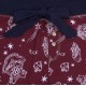 Granatowo-burgundowa piżama damska + opaska na oczy Harry Potter