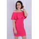 ASOS Różowa sukienka mini odkryte ramiona
