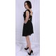 Black, Frill Detail, Cut-Out Back, Fit And Flare Style Mini Dress By John Zack