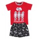 Red Top &amp; Black Shorts Pyjama Set For Boys STAR WARS