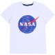 Biały,chłopięcy t-shirt z logo NASA