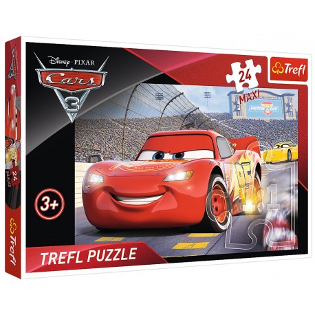 Puzzle 24 duże elementy Mistrz - Auta 3 Disney TREFL