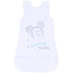 Biały śpiworek w niebieskie groszki Myszka Mickey