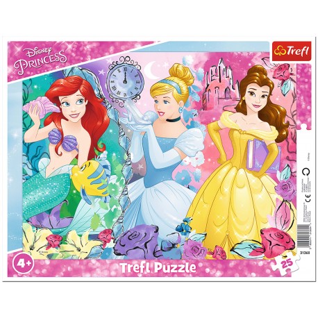 Puzzle ramkowe 25 elementów - Magiczne księżniczki Disneya TREFL