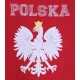 Czerwony, dziewczęcy t-shirt z orłem POLSKA