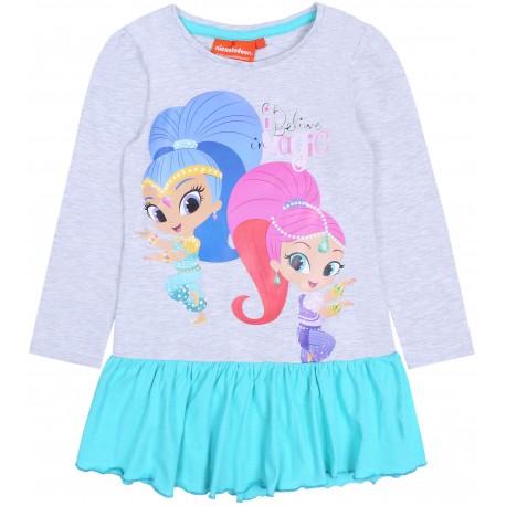 Szaro-miętowa tunika dziewczęca Shimmer&Shine