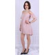 Light Pink, Cold-Shoulder Cut, Adjustable Cami Straps Mini Dress By John Zack 