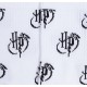 Białe skarpetki z powtarzającym się logo Harry Potter