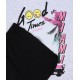 Szaro-czarna krótka piżama z nadrukiem MIAMI