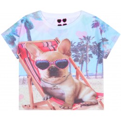 Kolorowy t-shirt z pieskiem COOL PRIMARK YD