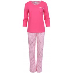 Pink, 3/4 Length Sleeve & Bottoms Ladies Stunning, Pyjama Set,  Love to Lounge