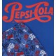 Granatowa dwuczęściowa piżama z nadrukiem PEPSI-COLA