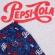 Szaro-niebieska dwuczęciowa piżamka z nadrukiem PEPSI-COLA