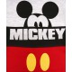 Szaro-czerwony romper ze spodenkami z wizerunkiem Myszki Mickey