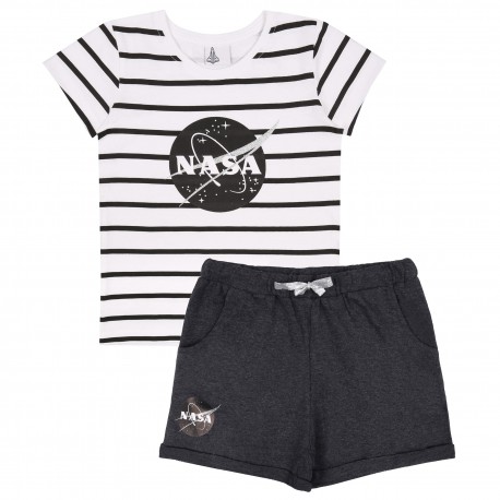 Ensemble - T-shirt et short gris pour fille NASA