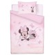 Biancheria da letto di cotone, colore rosa  135x 200cm Topolino Minnie OEKO TEX