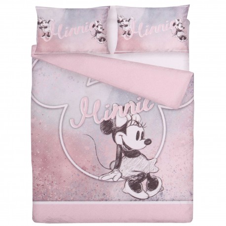 Parure de lit Minnie Mouse® - coton, blanc / rose
