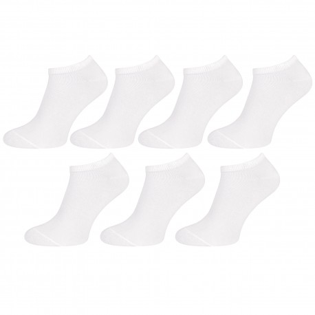 Un set : 7x calzini di cotone bianchi  OEKO-TEX