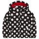 Black Polka Dot Insulated Puffy Jacket YD