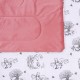 Biało-różowa narzuta na łóżko 120x150 cm Kubuś Puchatek